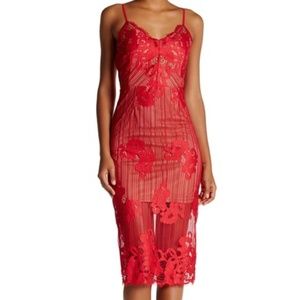 NORDSTROM Red Lace Dress - WORN ONCE